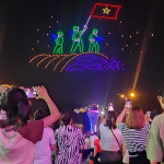 The Sky’s the Limit: Dazzling Drone Display Illuminates Dien Bien Phu in Anticipation of Victory Day Celebrations